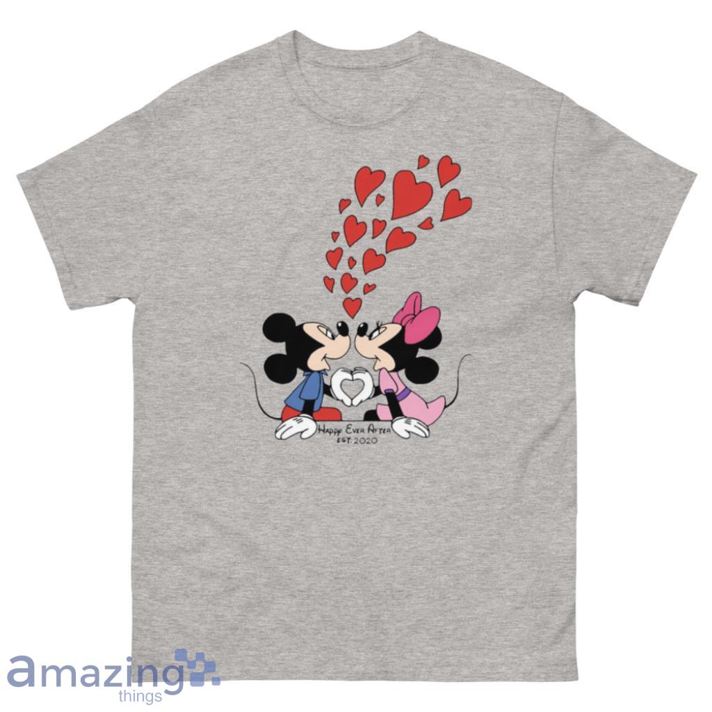 Custom Disney Mickey And Minnie Valentine's Day Couple Shirt - 500 Men’s Classic Tee Gildan
