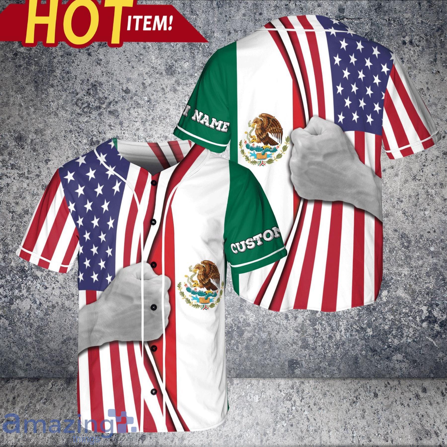 Mexico Baseball Jersey 3d Print Mesh Custom Name Baseball Shirt