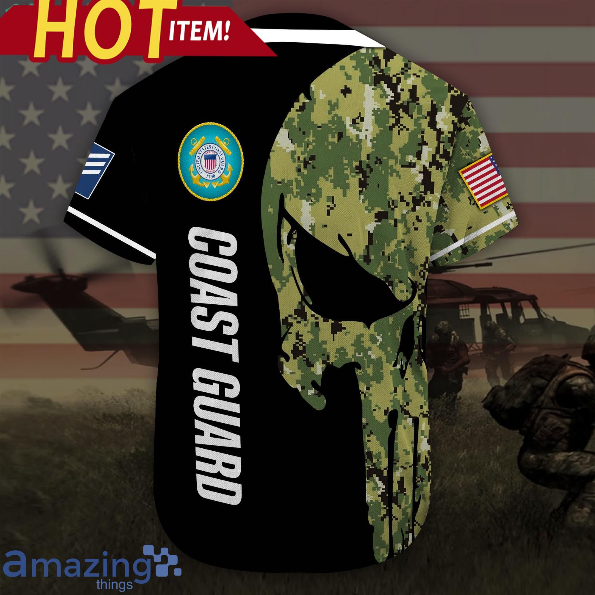 Custom Name United State Army American Flag Baseball Jersey Shirt