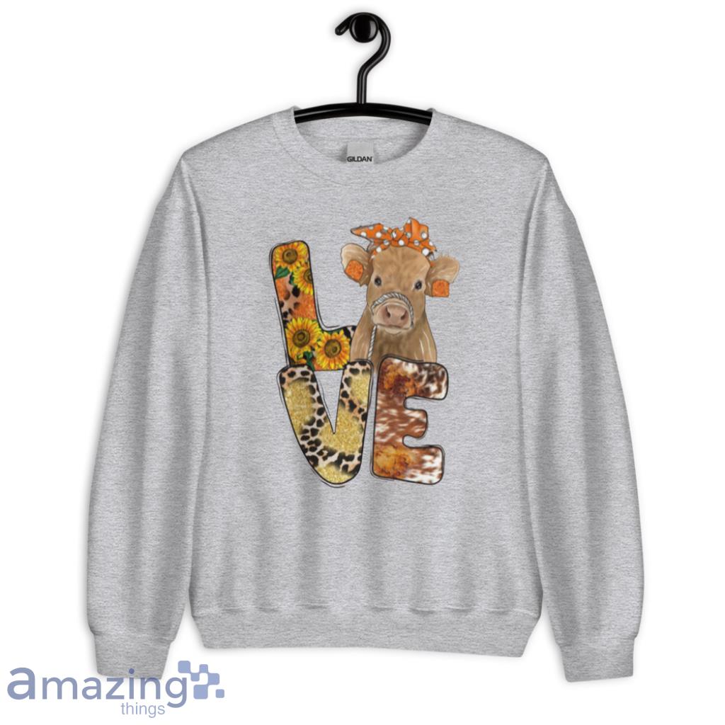 Cute Cow Valentine Shirt image Cute Cow Valentine Shirt - Unisex Heavy Blend Crewneck Sweatshirt