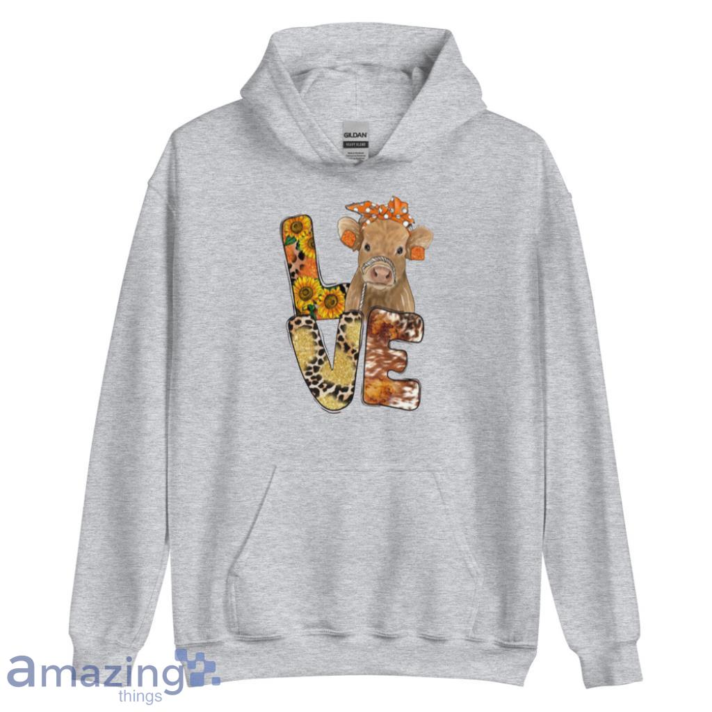 Cute Cow Valentine Shirt image Cute Cow Valentine Shirt - Unisex Heavy Blend Hooded Sweatshirt