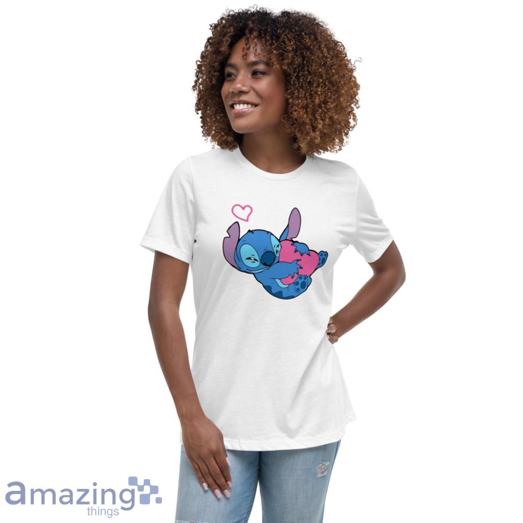 Cute Stitch Valentine Couple Matching Shirt image Cute Stitch Valentine Couple Matching Shirt - Womens Relaxed Short Sleeve Jersey Tee
