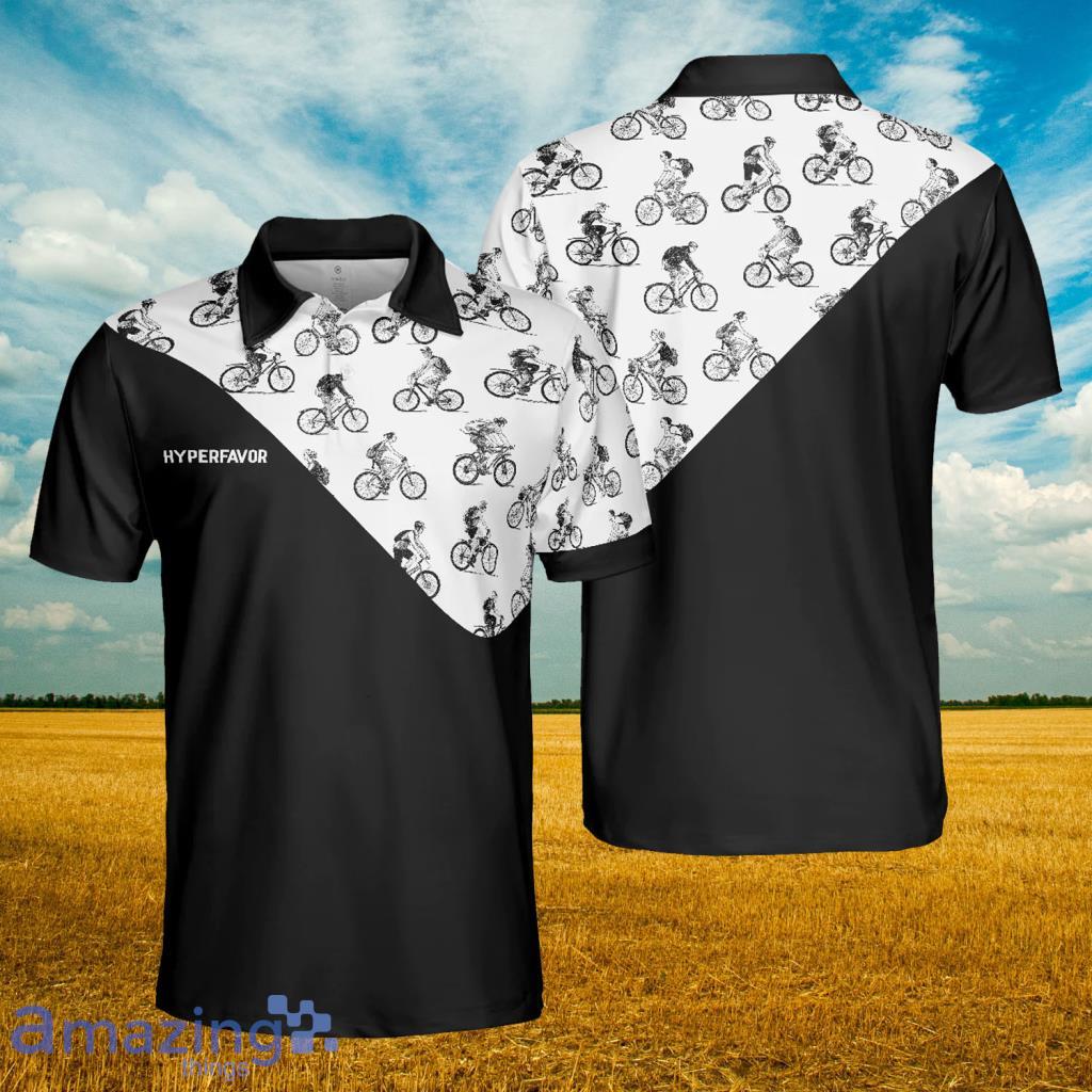 Cyclists Sketch Pattern Polo Shirt - Cyclists Sketch Pattern Polo Shirt