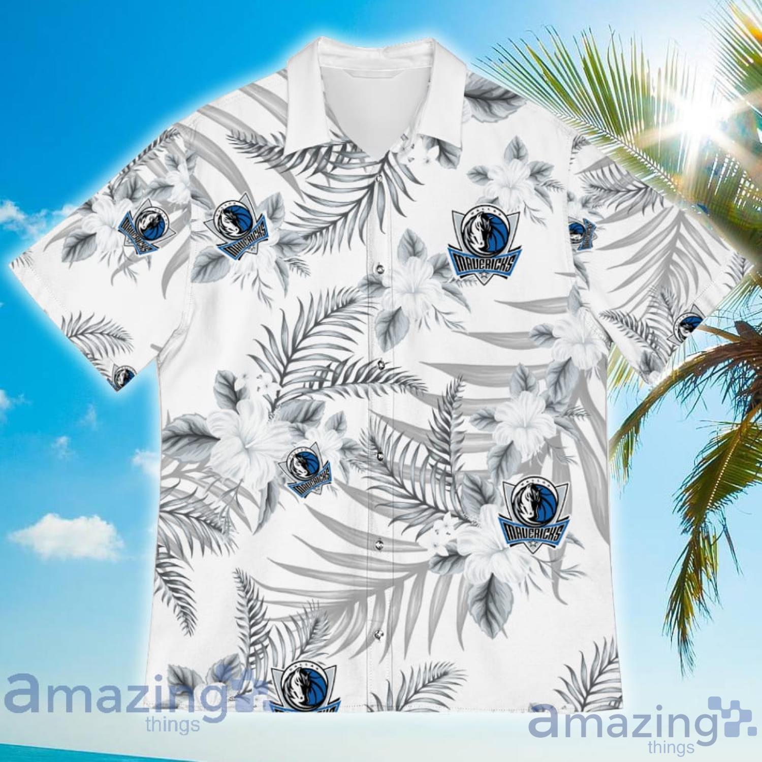 Dallas Mavericks NBA Floral Pattern Blue Hawaiian Shirt - Mugteeco