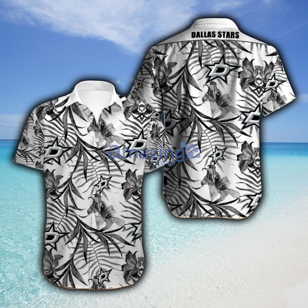 Dallas Stars Hawaiian Shirt Tropical Flowers For Fans - Dallas Stars Hawaiian Shirt Tropical Flowers For Fans