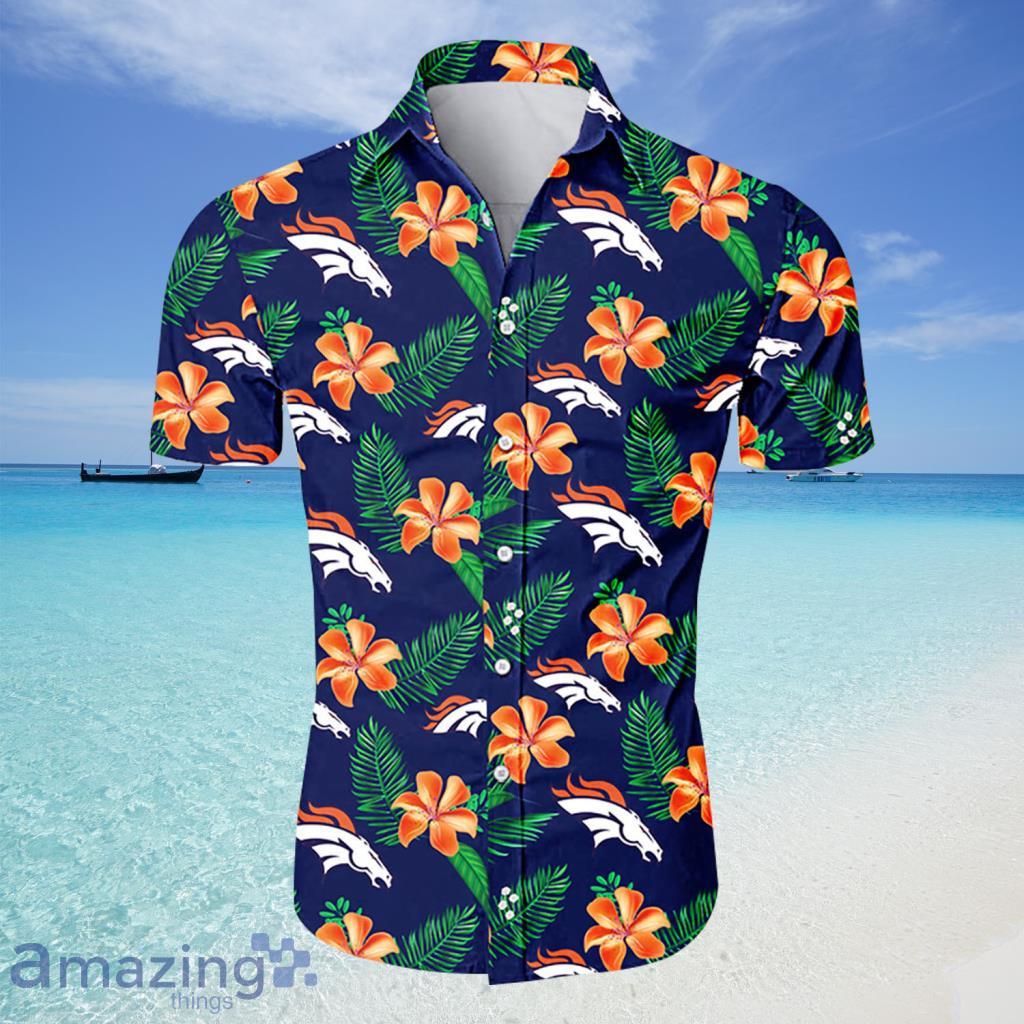 Denver Broncos NFL Hawaiian Shirt Tropical Flower For Fans - Denver Broncos NFL Hawaiian Shirt Tropical Flower For Fans