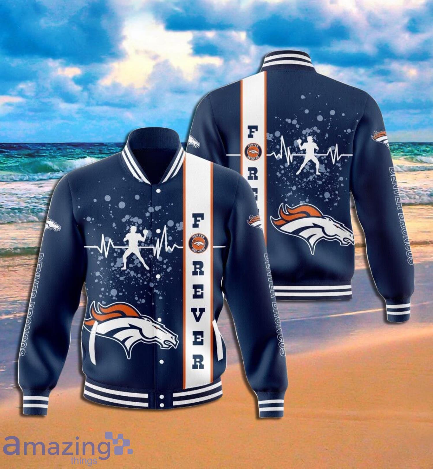 Denver Broncos Player Art All Over Print Baseball Jacket