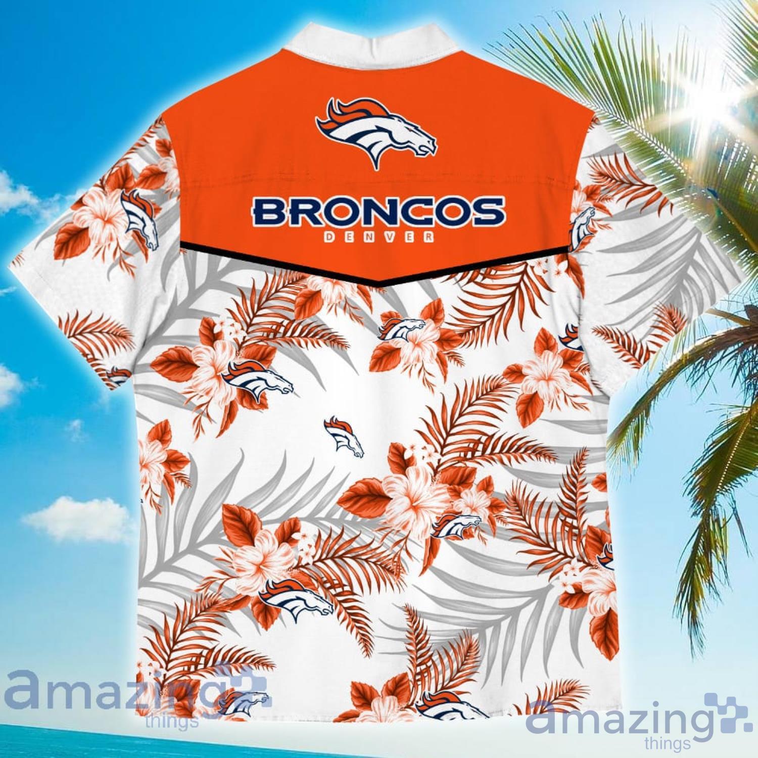 Denver Broncos Sports American Tropical Flower Patterns Hawaiian Shirt image Denver Broncos Sports American Tropical Flower Patterns Hawaiian Shirt Product Photo 3