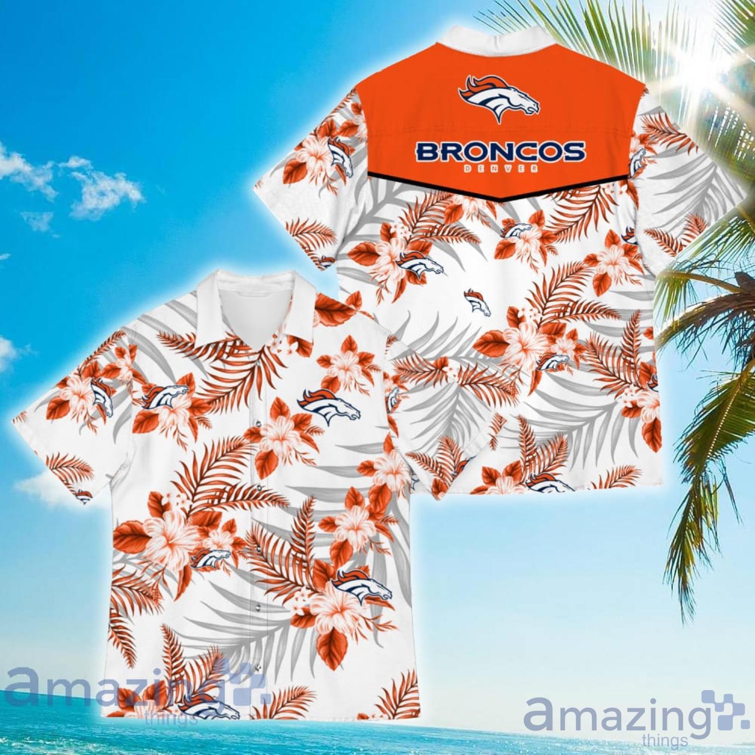 Denver Broncos Sports American Tropical Flower Patterns Hawaiian Shirt Product Photo 1