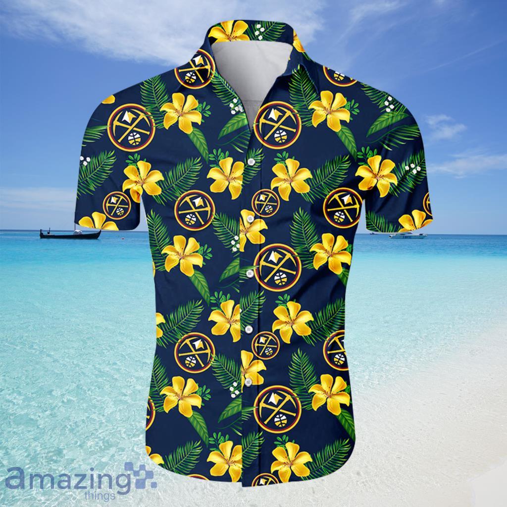 Denver Nuggets NBA Hawaiian Shirt Tropical Flow For Fans - Denver Nuggets NBA Hawaiian Shirt Tropical Flow For Fans