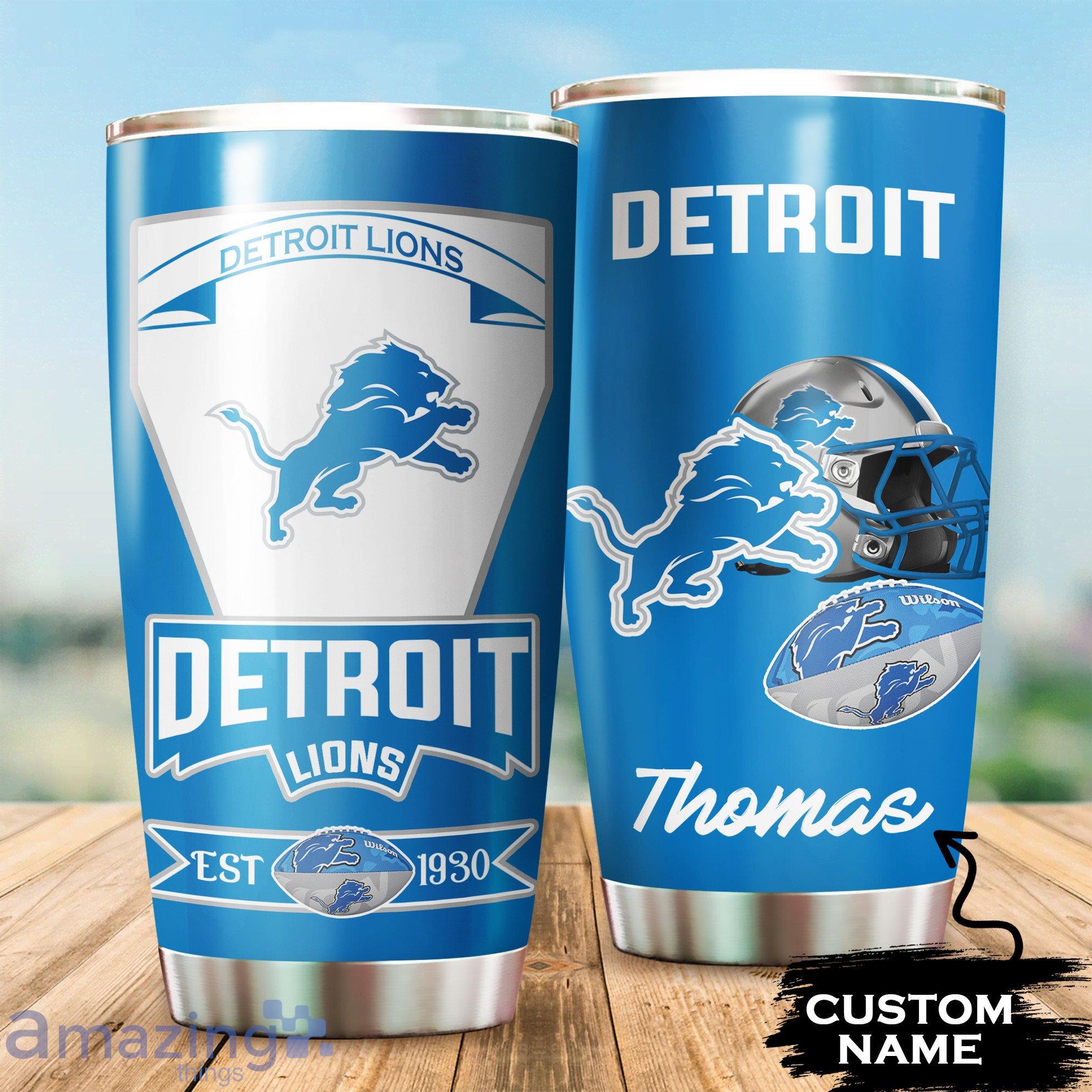 Detroit Lions Custom Name Tumbler For Fans