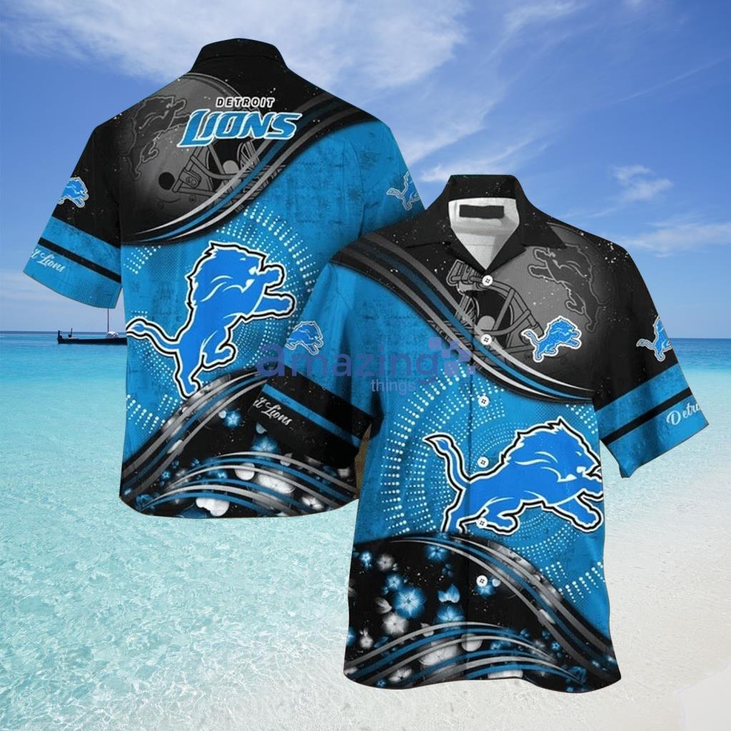 Detroit Lions Short Sleeve Aloha Hawaiian Shirts For Men Women