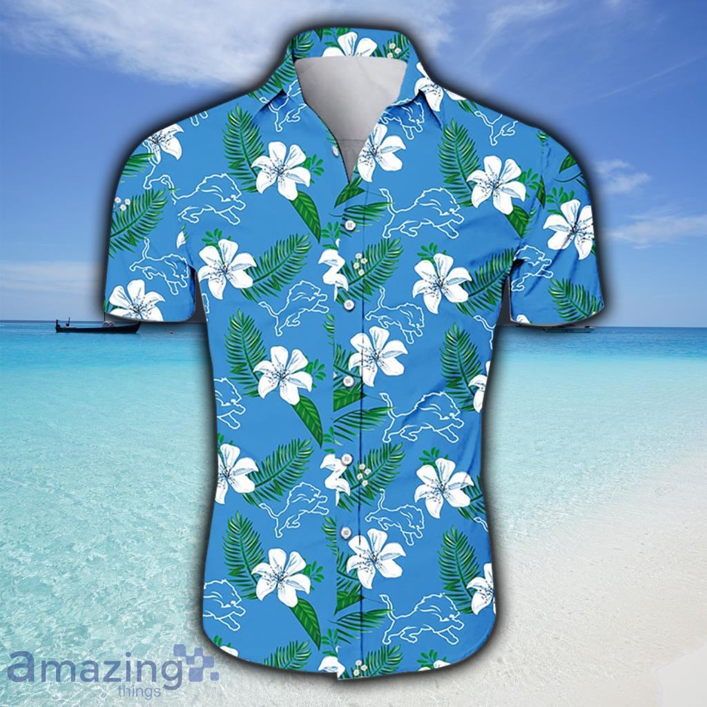 Detroit Lions NFL Hawaiian Shirt Tropical Flower For Fans - Detroit Lions NFL Hawaiian Shirt Tropical Flower For Fans