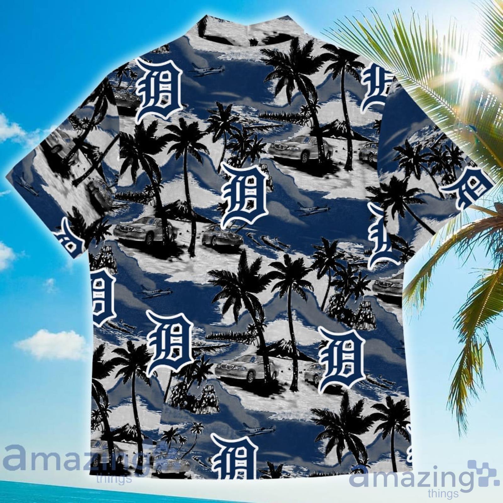 Detroit Tigers Hawaiian Shirt Coconut Tree Detroit Tigers Gift