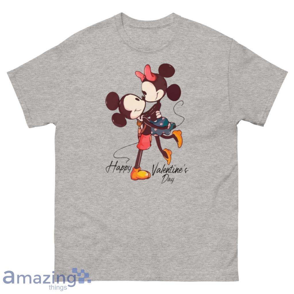 Disney Love Mickey And Minnie Valentine Day's Coupe Shirt - 500 Men’s Classic Tee Gildan