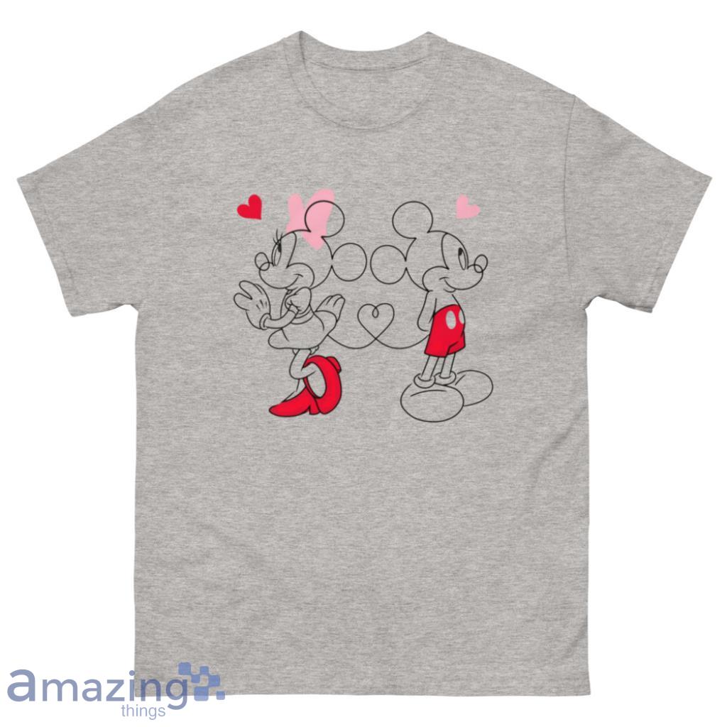Disney Mickey-Minnie Valentines Day Matching Shirt - 500 Men’s Classic Tee Gildan