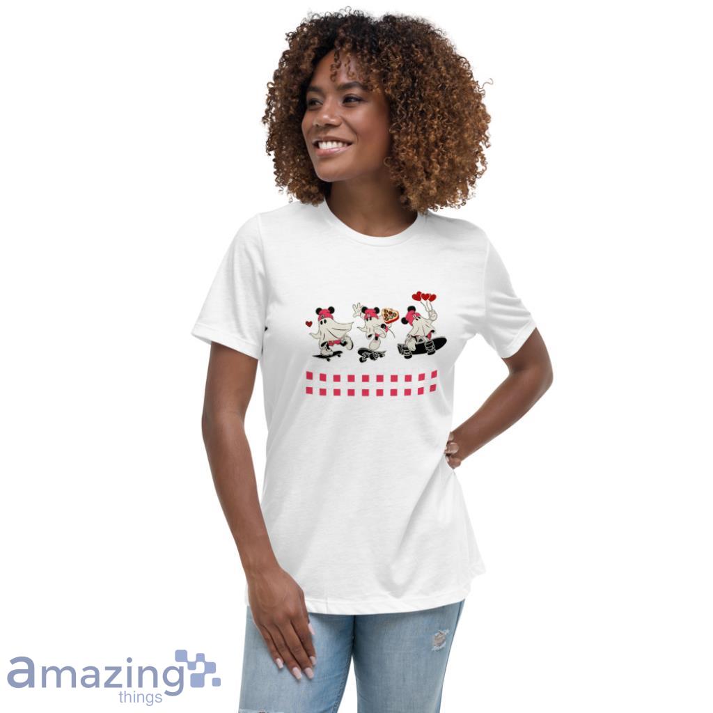 Disney Mickey Valentine Ghost Shirt image Disney Mickey Valentine Ghost Shirt - Womens Relaxed Short Sleeve Jersey Tee
