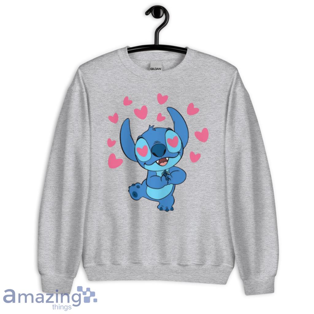 Disney Stitch And Angel Valentine's Day Shirt image Disney Stitch And Angel Valentines Day Shirt - Unisex Heavy Blend Crewneck Sweatshirt