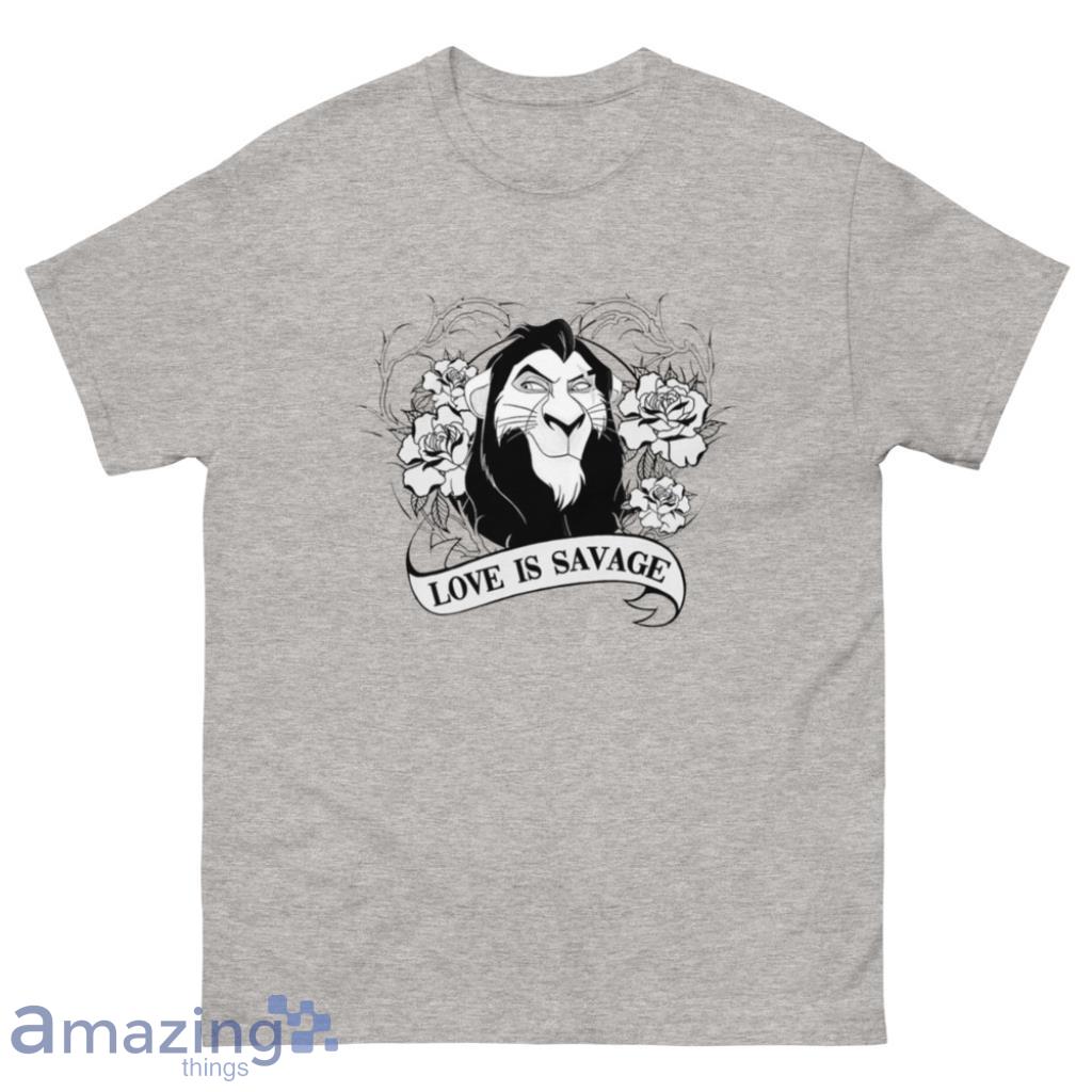 Disney Villains The Lion King Scar Love Is Savage Valentine Day's Coupe Shirt - 500 Men’s Classic Tee Gildan