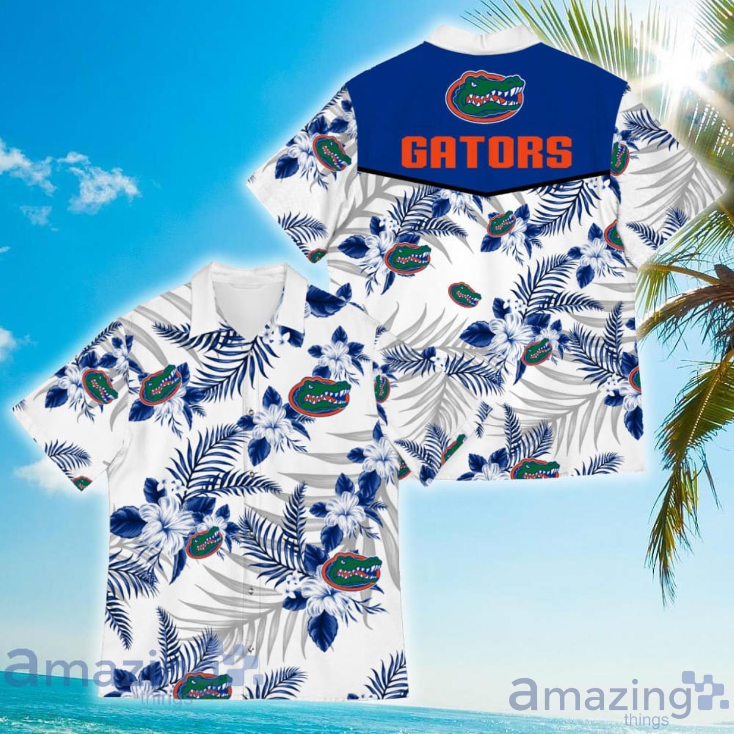 Florida Gators Sports American Tropical Flower Patterns Hawaiian Shirt Product Photo 1