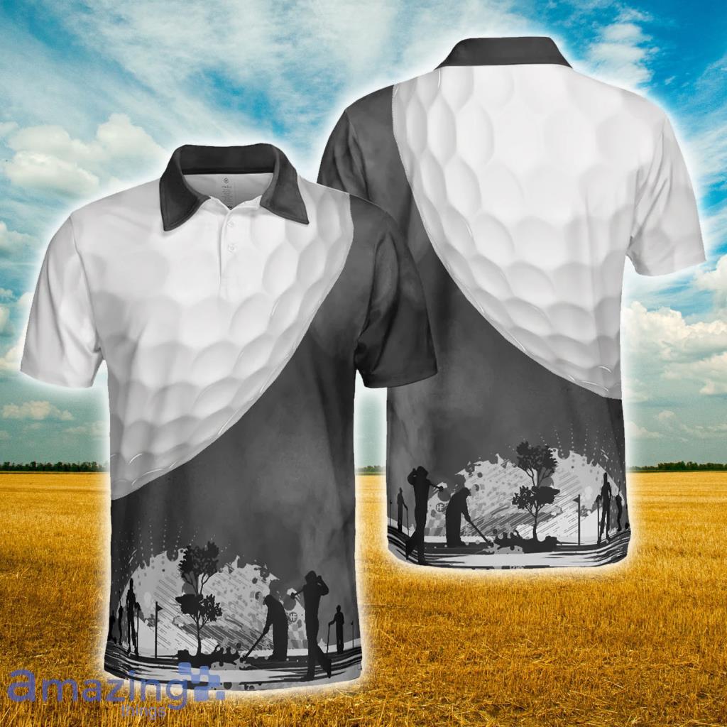Golf Ball And Smoke Background Golf Polo Shirt - Golf Ball And Smoke Background Golf Polo Shirt