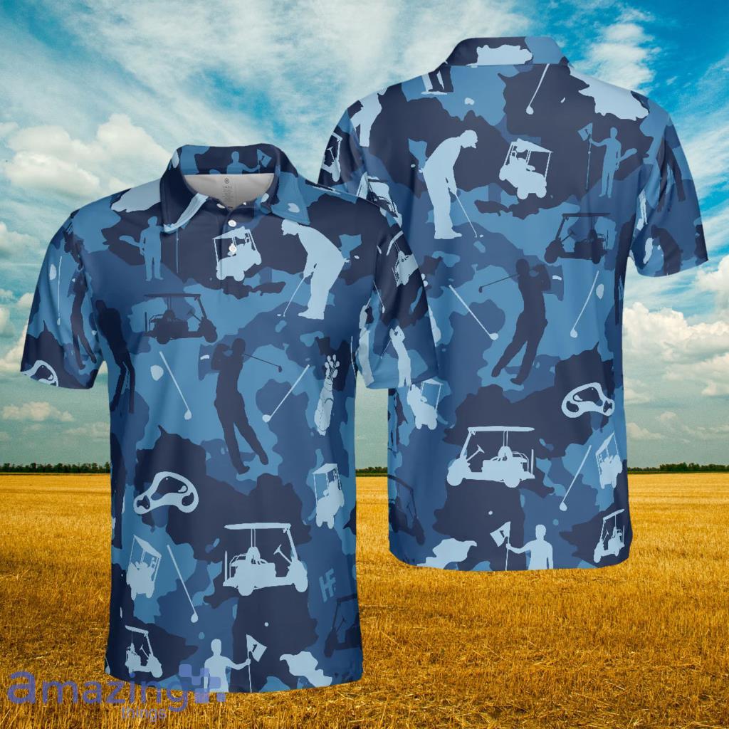 Golf Ocean Blue Camouflage Polo Shirt - Golf Ocean Blue Camouflage Polo Shirt Golf Ocean Blue Camouflage Polo Shirt - Golf Ocean Blue Camouflage Polo Shirt