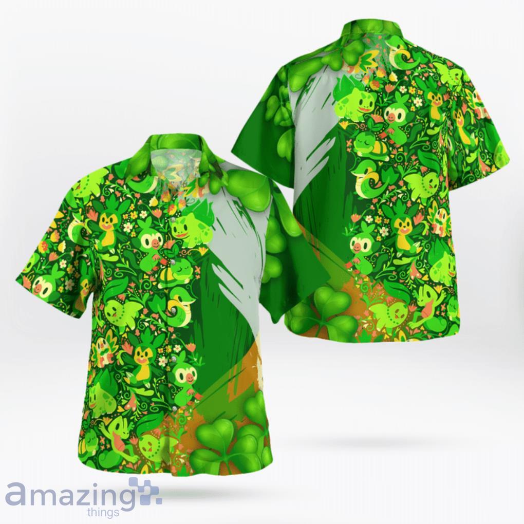 Grass Pokemon St.Patrick's Day Hawaiian Shirt