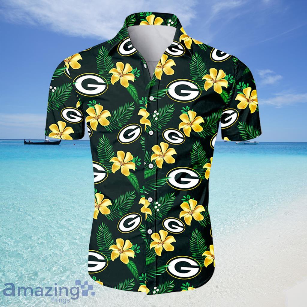 Green Bay Packers NFL Hawaiian Shirt Tropical Flower For Fans - Green Bay Packers NFL Hawaiian Shirt Tropical Flower For Fans