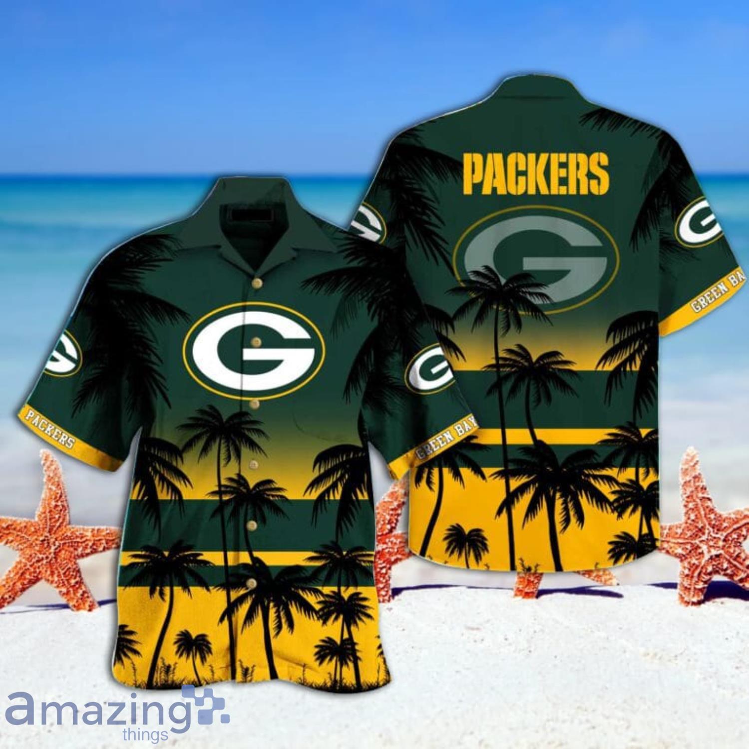 Green Bay Packers Helmet Tropical Summer Hawaiian Shirt & Short