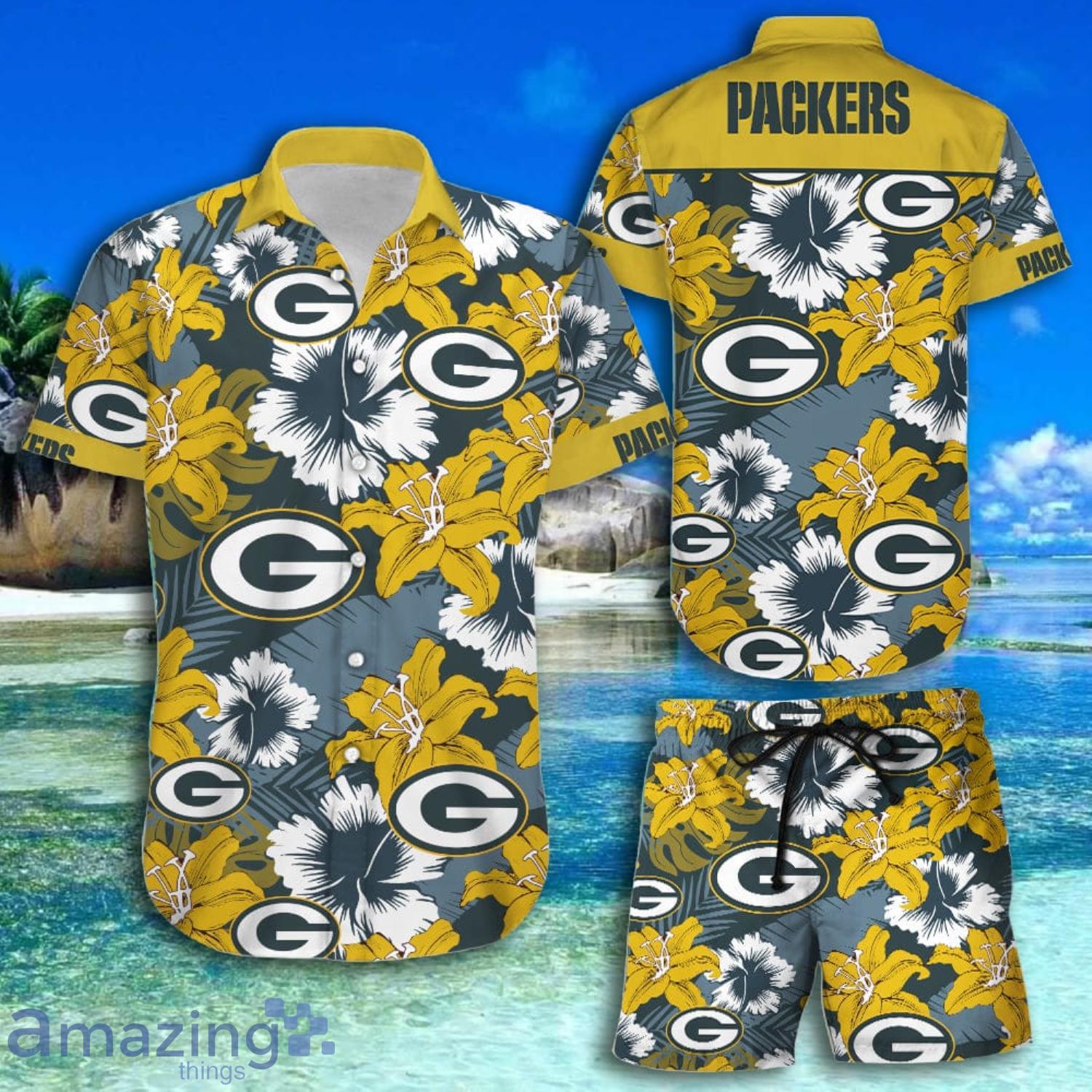 Green Bay Packers Hawaiian Shirt, Shorts, Combo Hawaiian Shirt And