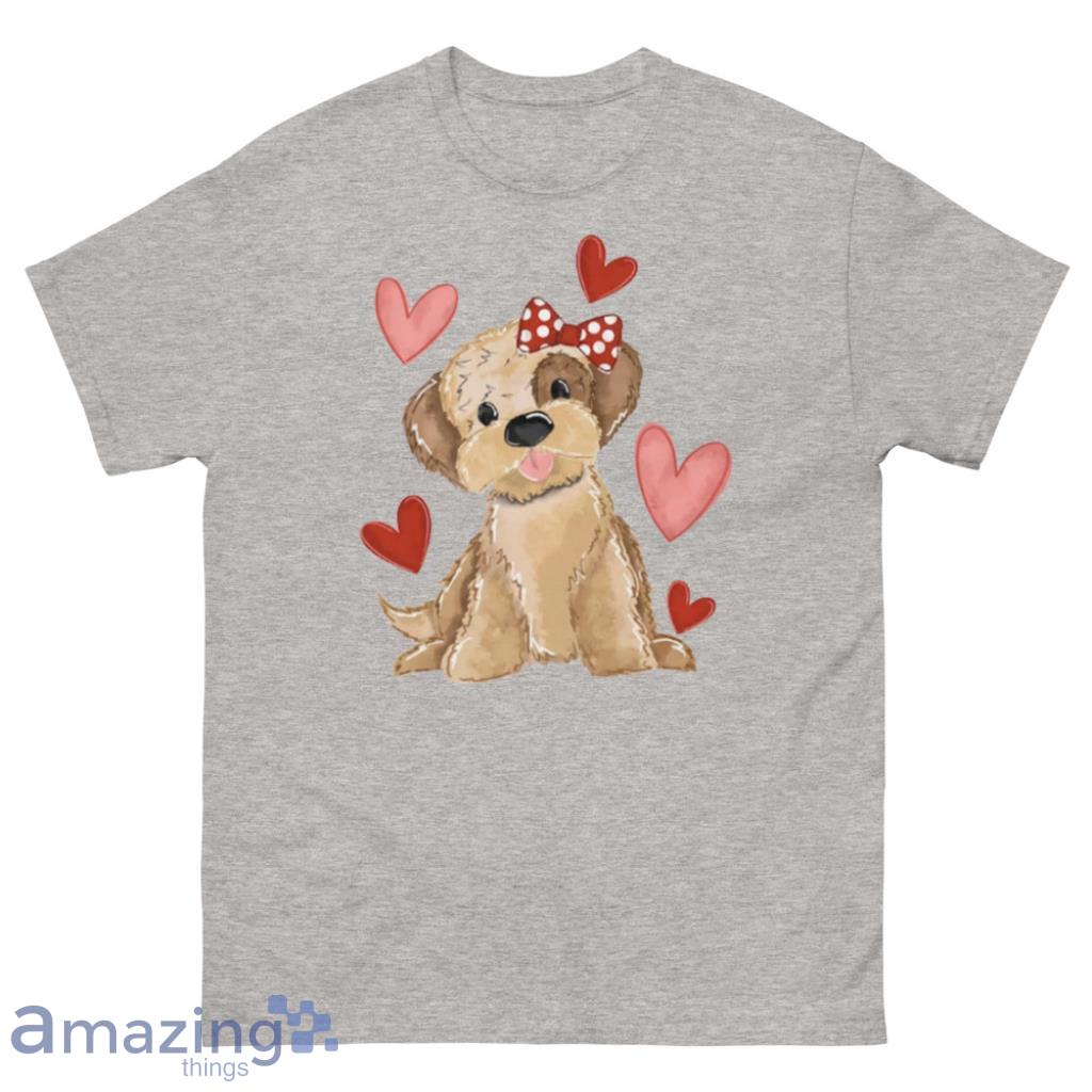 Happy Girls Puppy Dog Love Valentines Day Shirt - 500 Men’s Classic Tee Gildan