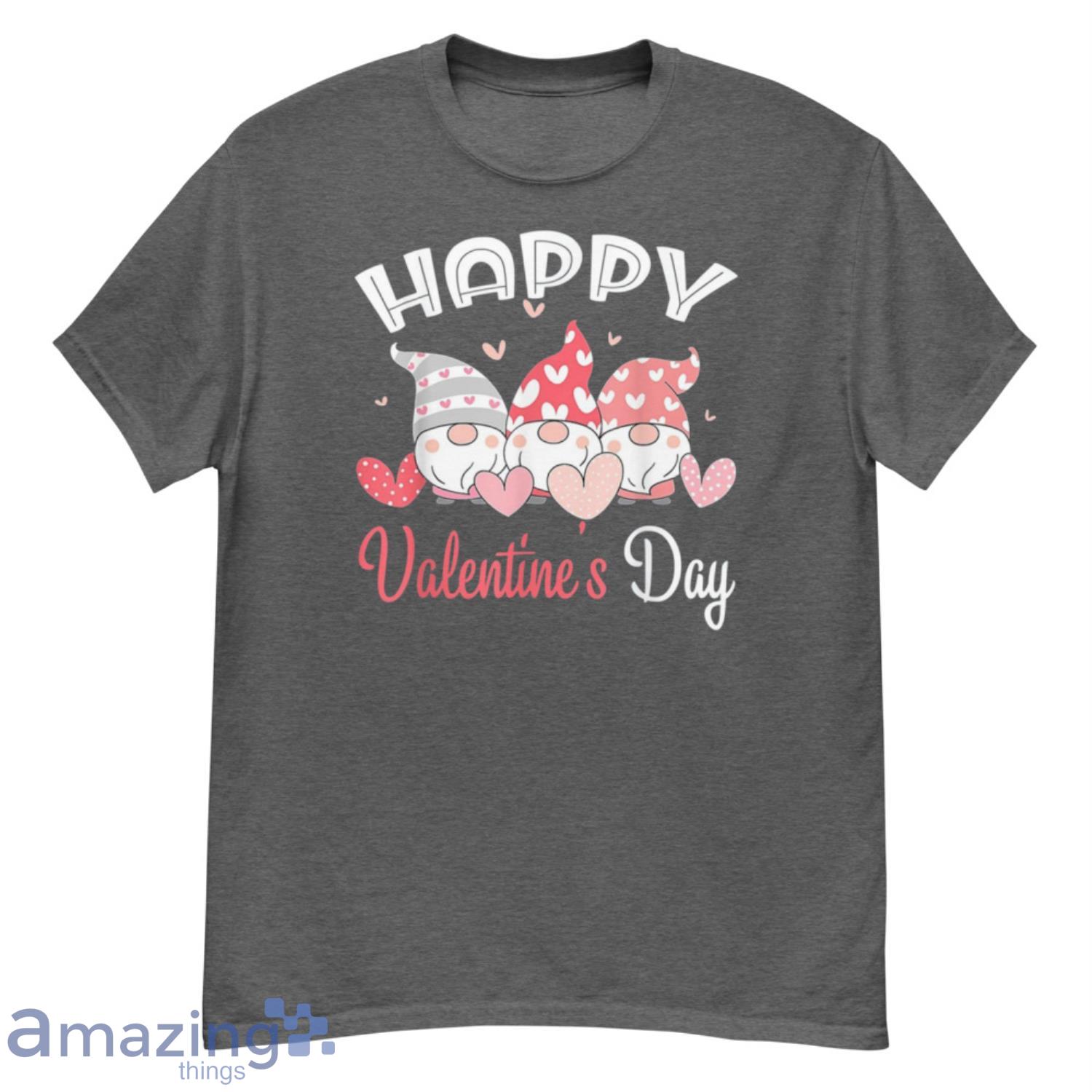 Happy Valentine's Day Gnome Heart For Women Men Couples T-shirt Product Photo 1