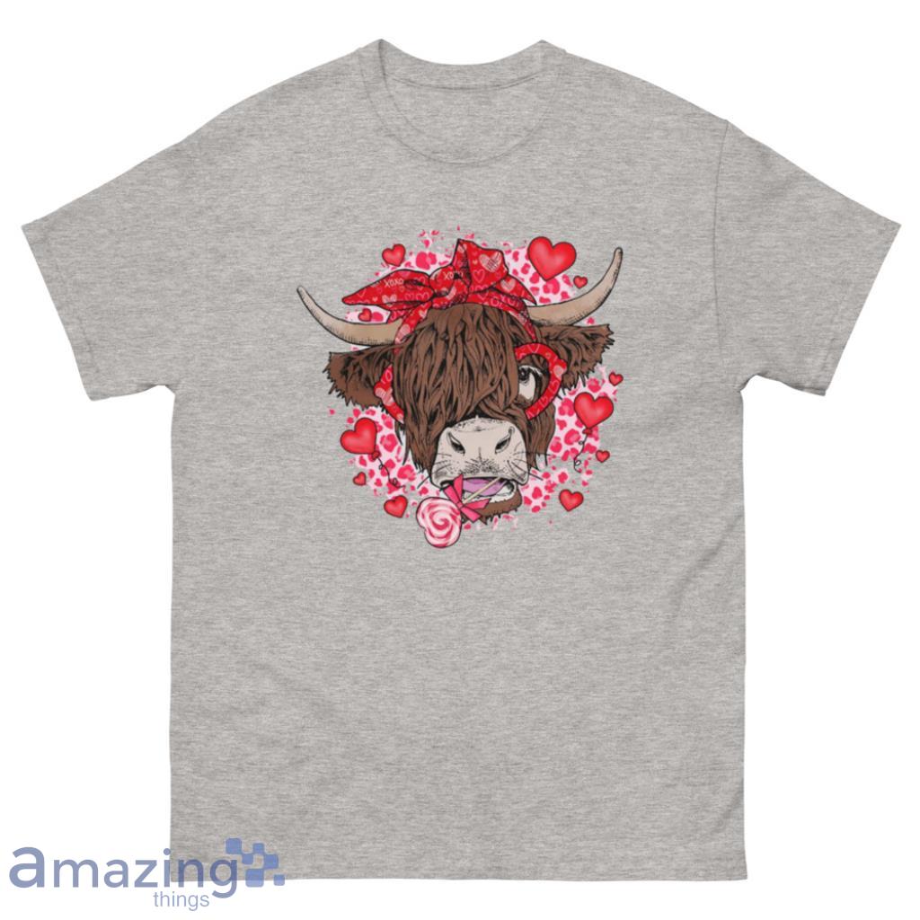 Heifer Highland Cow Valentine Shirt - 500 Men’s Classic Tee Gildan