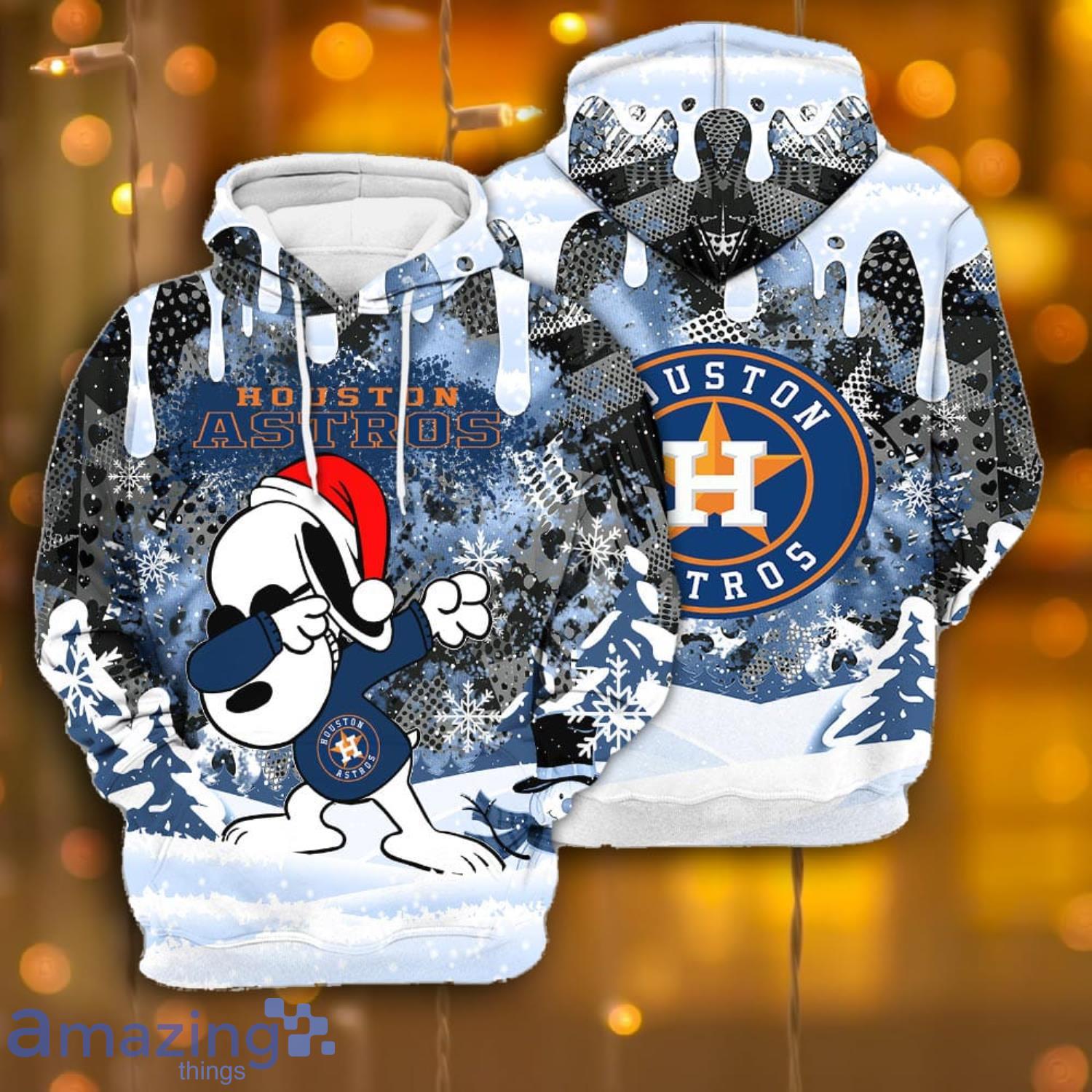 Houston Astros Snoopy Dabbing The Peanuts Sports Football American Christmas All Over Print 3D Hoodie Product Photo 1