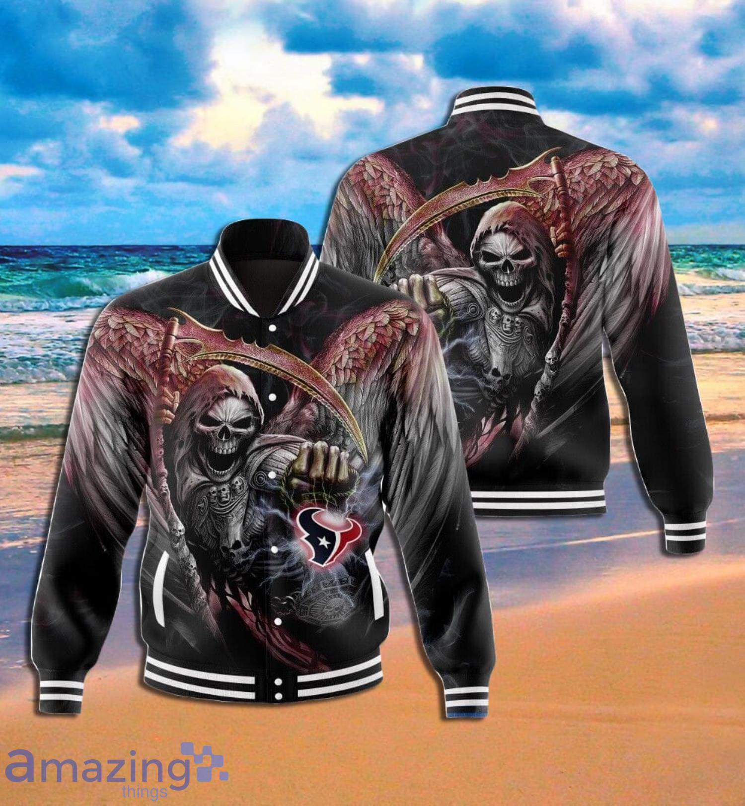 Houston Texans Death Full Print Baseball Jacket Gift For Fans Product Photo 1