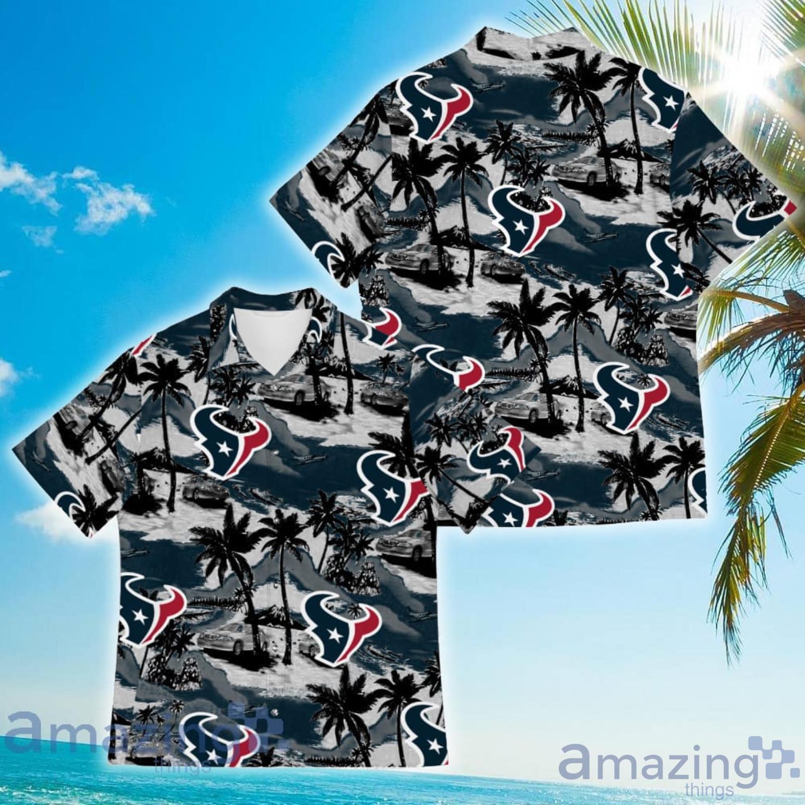Houston Texans Sports American Tropical Coconut Vintage Patterns Hawaiian Shirt Product Photo 1