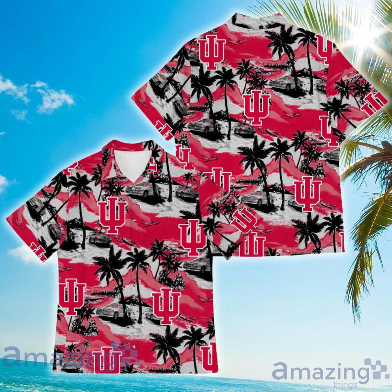Indiana Hoosiers Sports American Tropical Coconut Vintage Patterns Hawaiian Shirt Product Photo 1