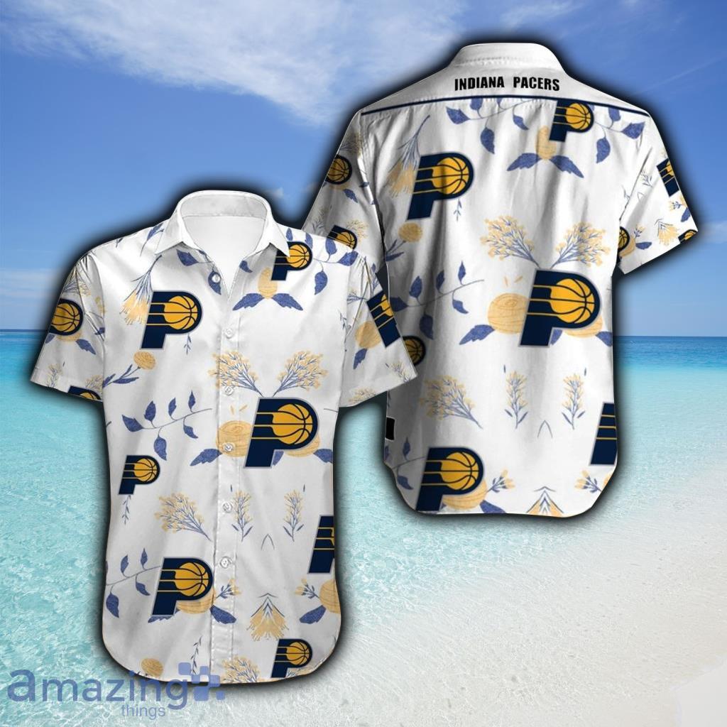 Indiana Pacers Hawaiian Shirt Flower For Fans - Indiana Pacers Hawaiian Shirt Flower For Fans