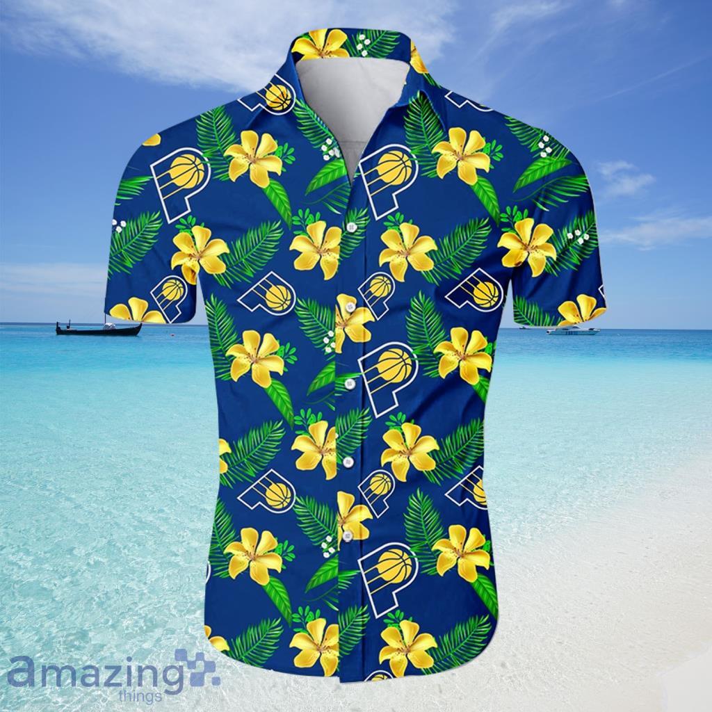 Indiana Pacers  NBA Hawaiian Shirt Tropical Flower For Fans - Indiana Pacers  NBA Hawaiian Shirt Tropical Flower For Fans