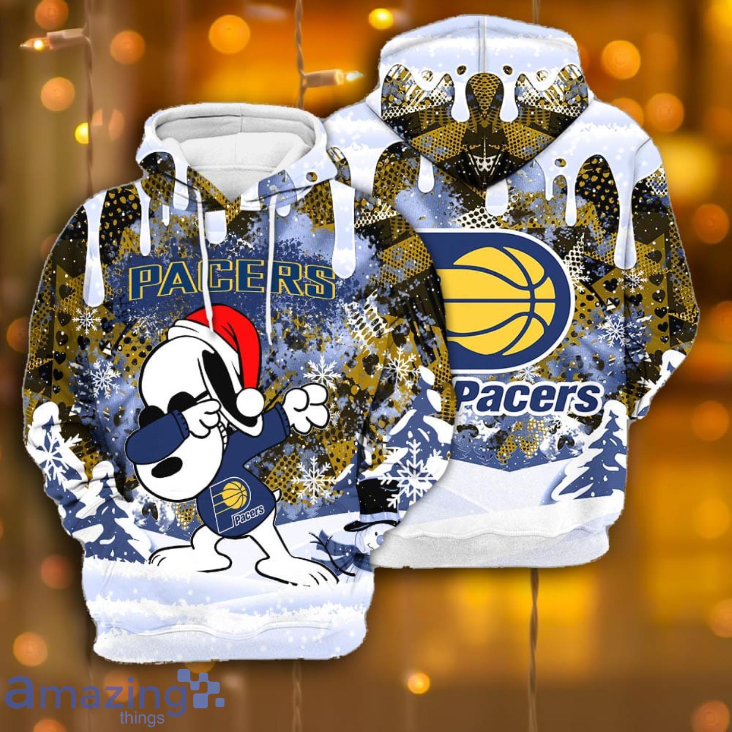 Indiana Pacers Snoopy Dabbing The Peanuts Sports Football American Christmas All Over Print 3D Hoodie Product Photo 1