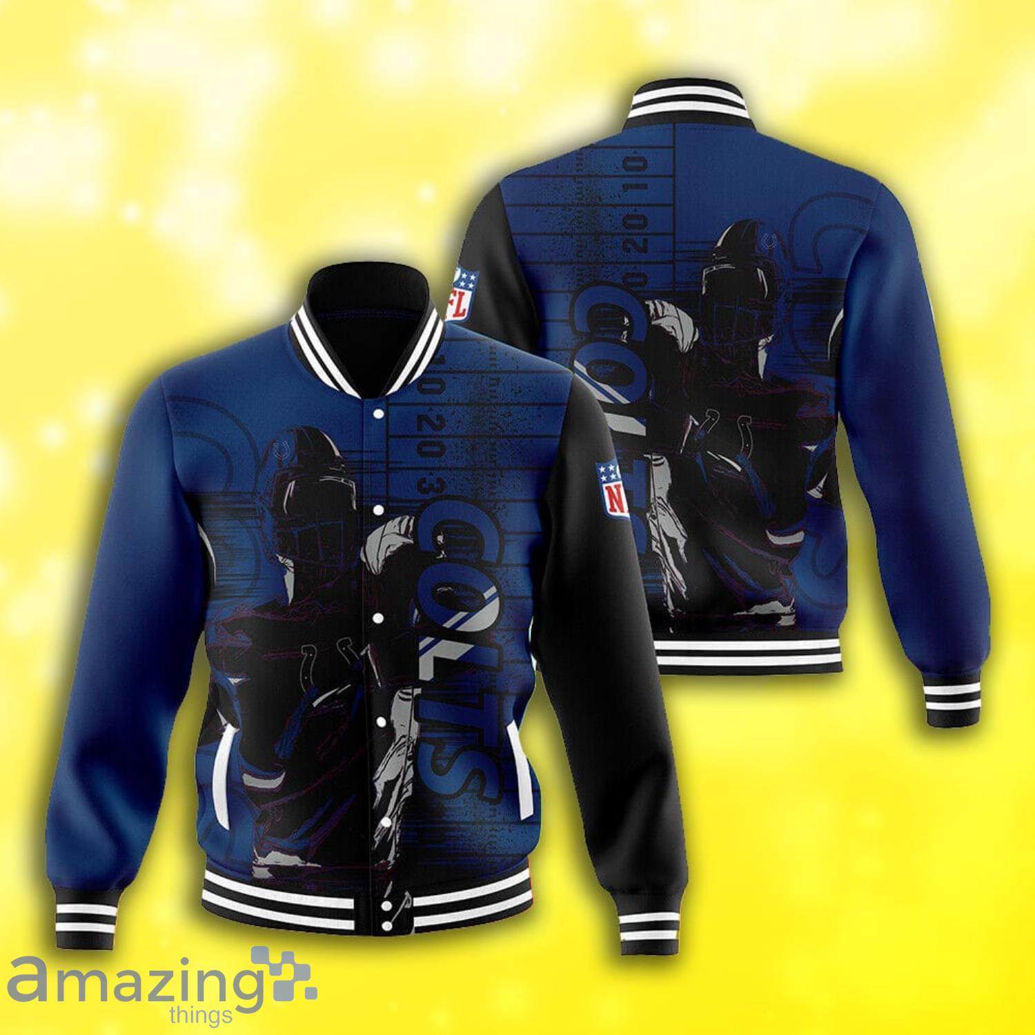 Indianapolis Colts Player Art All Over Print Baseball Jacket Product Photo 1