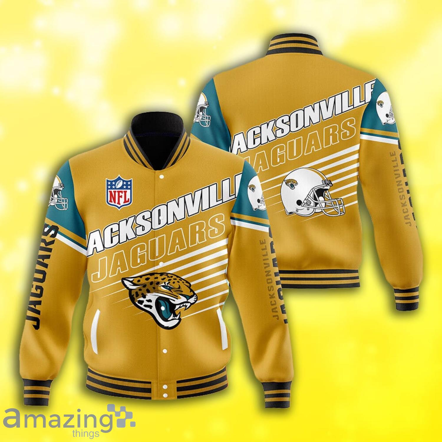 Jacksonville Jaguars NFL Symbol All Over Print Baseball Jacket Product Photo 1