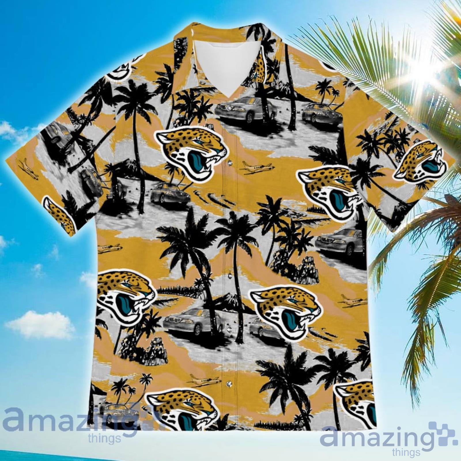 Jacksonville Jaguars Vintage Coconut Tree Aloha Hawaiian Shirt