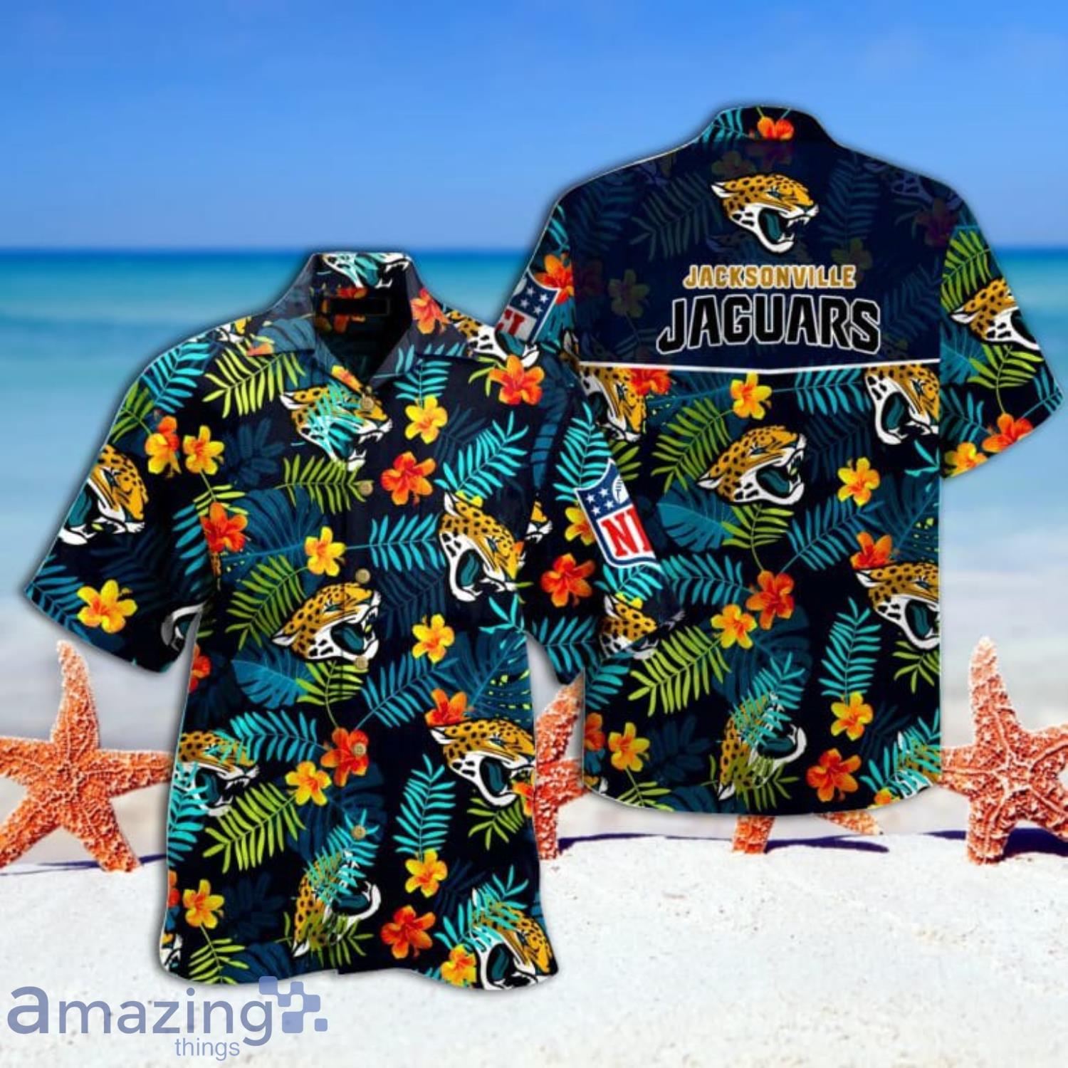 Jacksonville Jaguars Hawaii Shirts Summer Short Sleeve Shirts Aloha Beach  Shirts