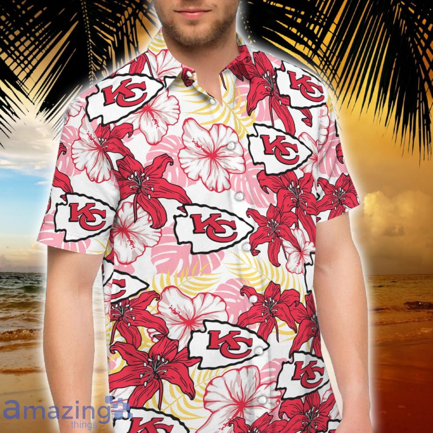 Kansas City Chiefs Tropical Plants Red Summer Hawaiian Shirt And