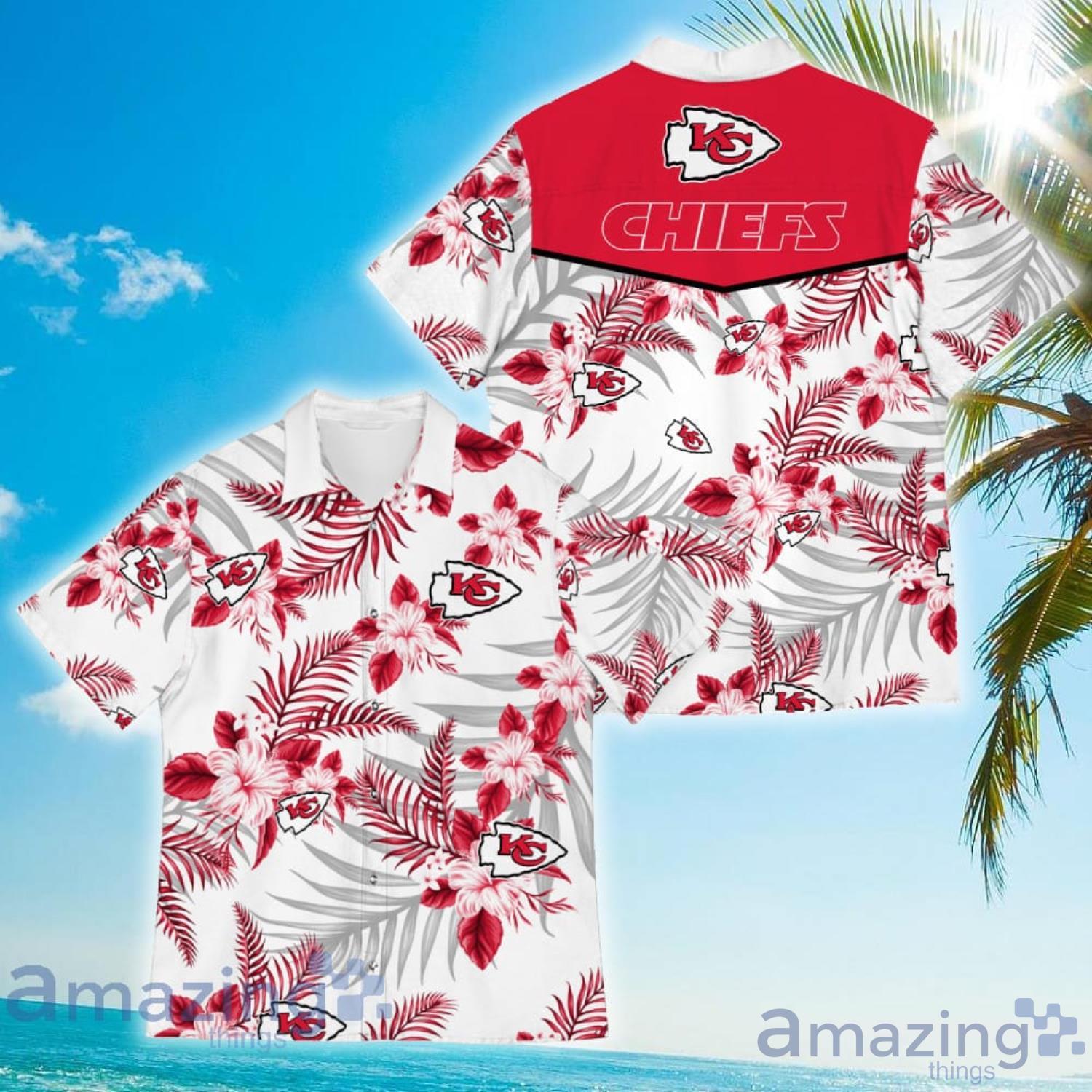 Kansas City Chiefs Sports American Tropical Flower Patterns Hawaiian Shirt Product Photo 1