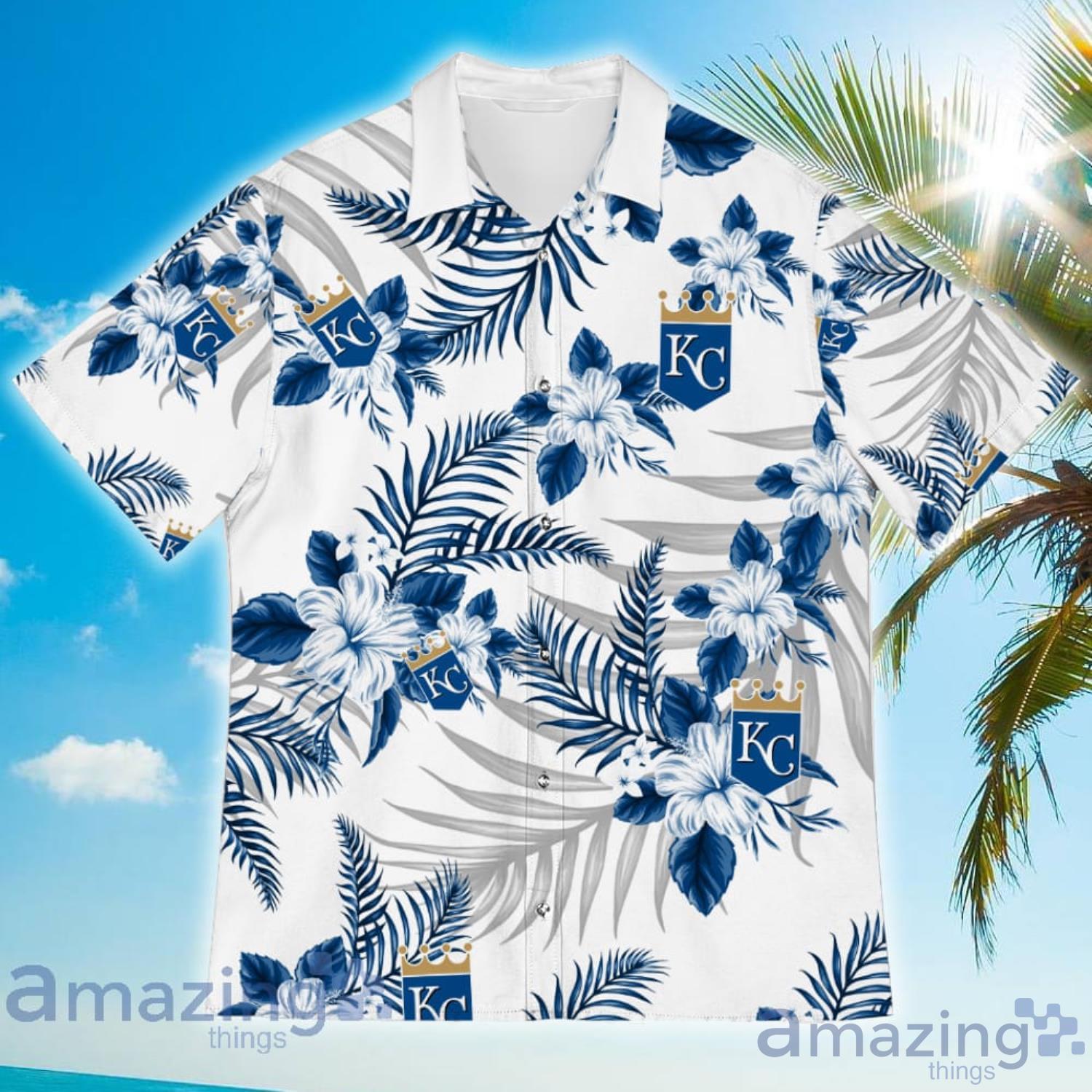 Kansas City Royals MLB Tropical Flower Pattern Hawaiian Shirt