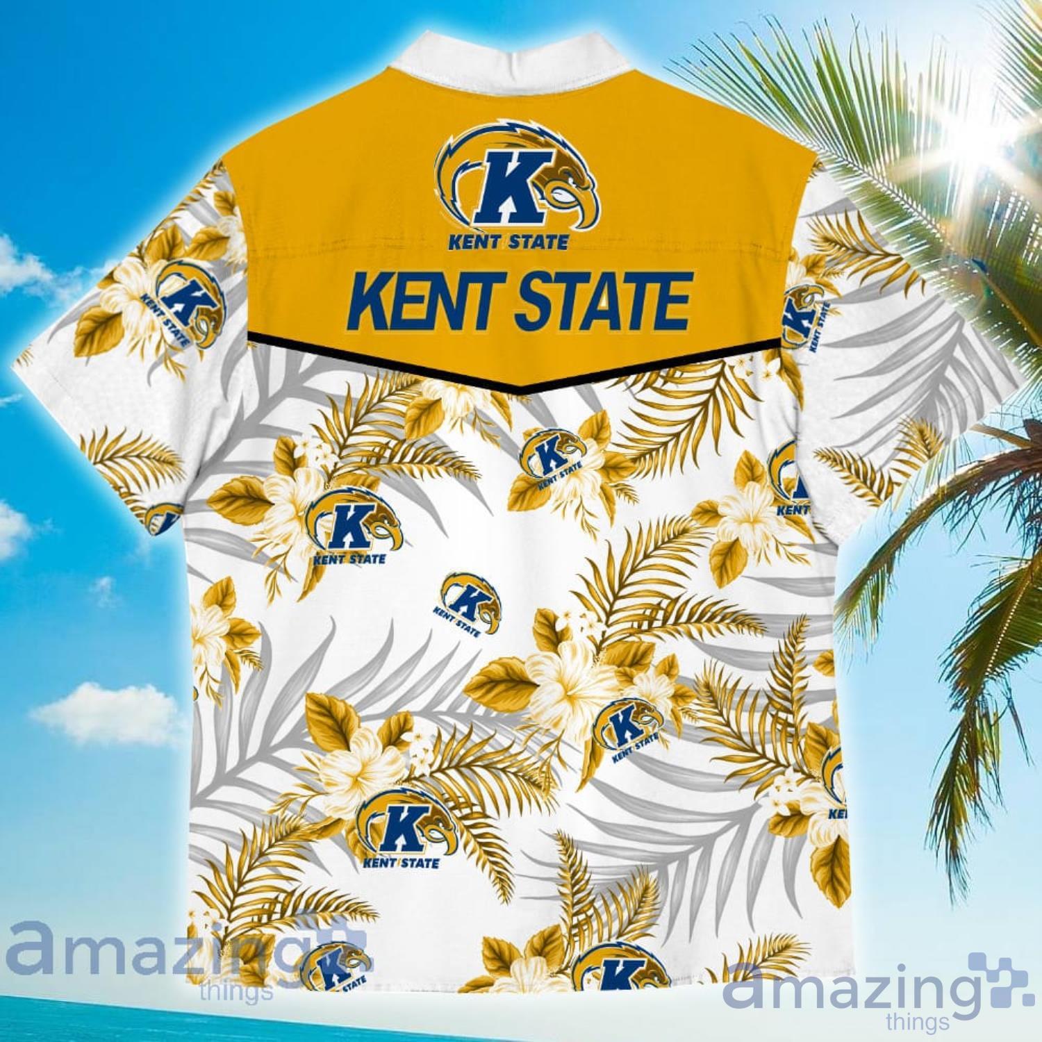 Kent State Golden Flashes Sports American Tropical Flower Patterns Hawaiian Shirt image Kent State Golden Flashes Sports American Tropical Flower Patterns Hawaiian Shirt Product Photo 3