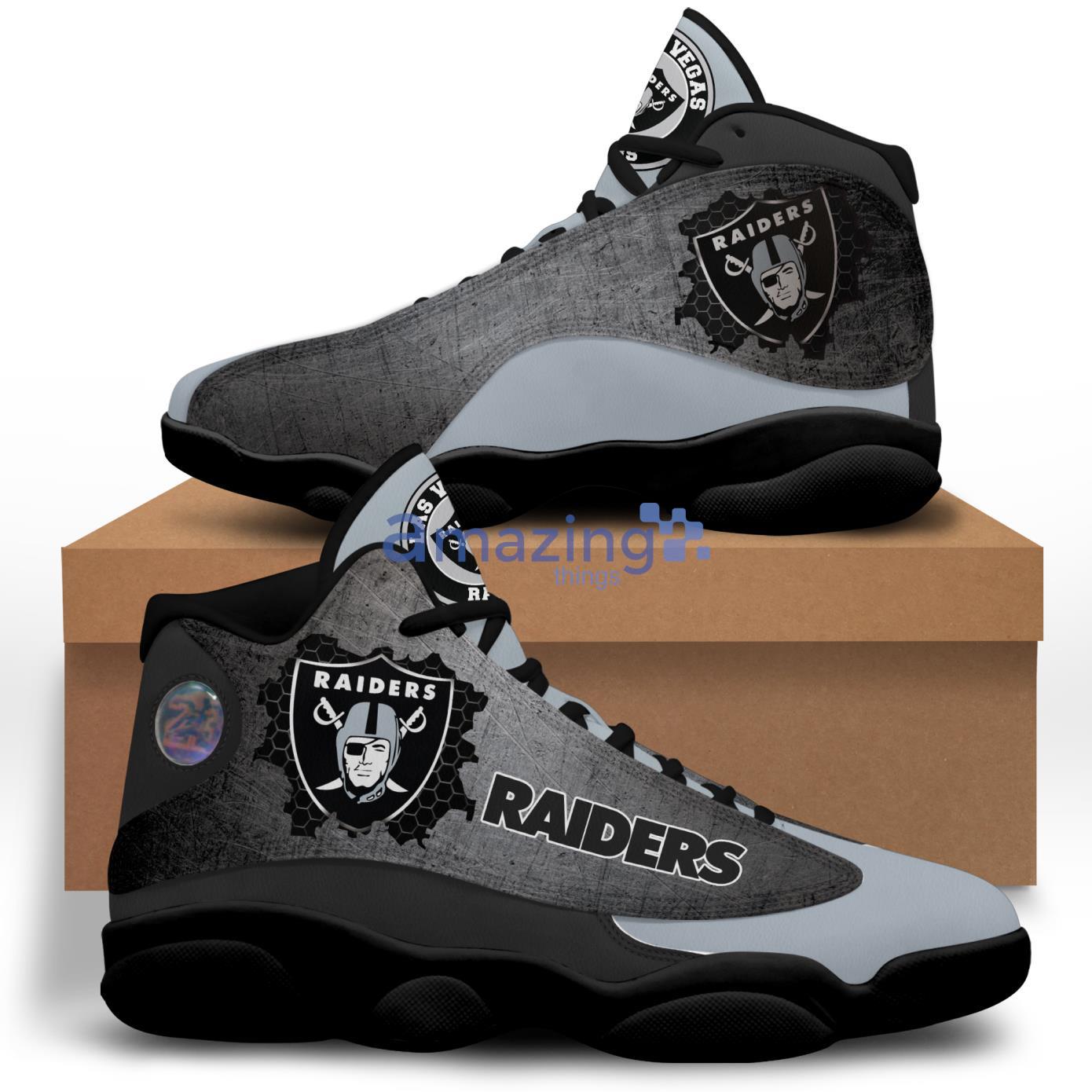 Las Vegas Raiders Black Air Jordan 13 Sneakers Shoes