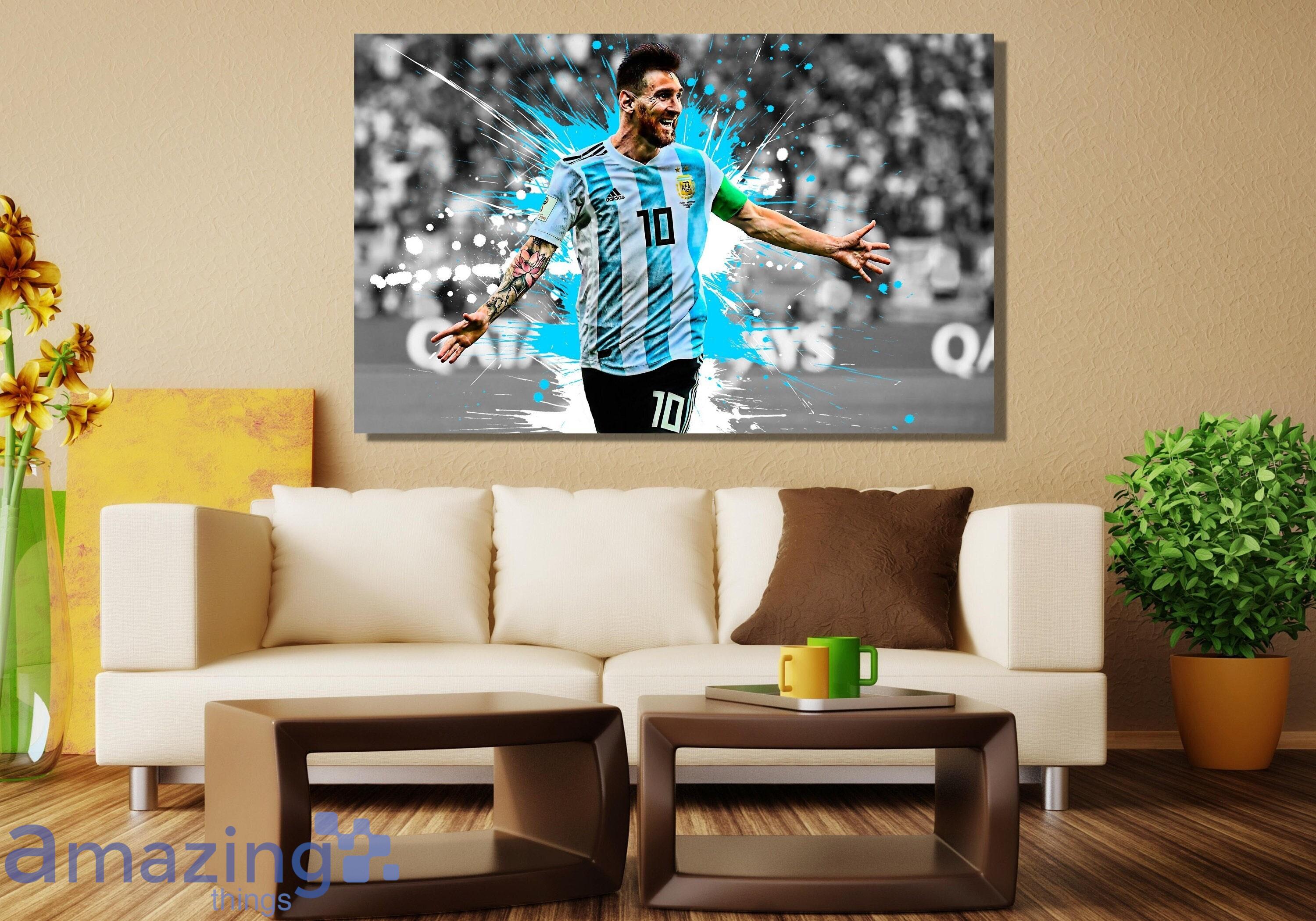 Lionel Messi Argentina Poster Lionel Messi Canvas Wall Art Product Photo 1